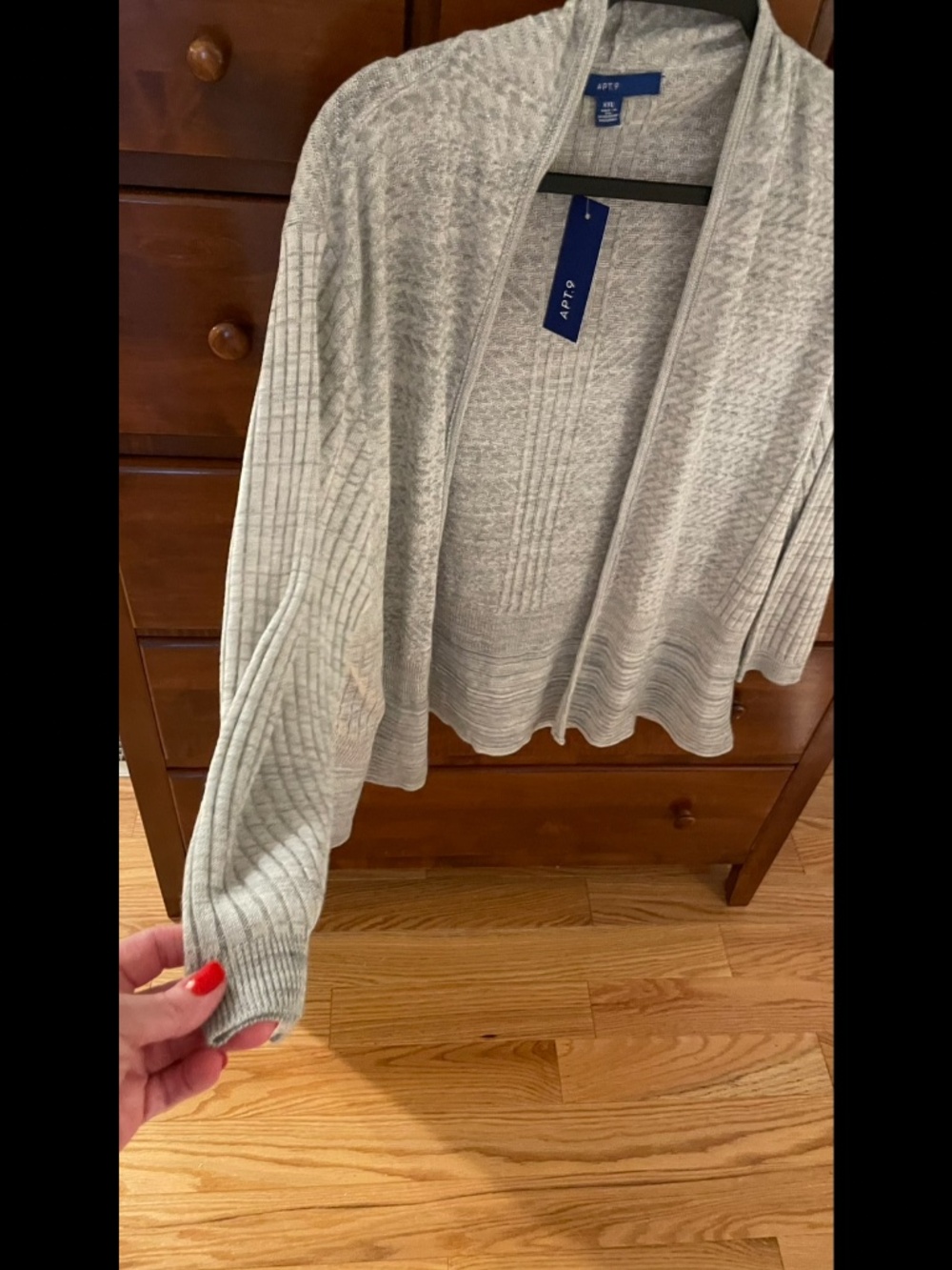 Apt 9, Grey, Lightweight Sweater, Size XXL